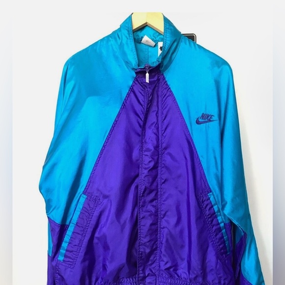 Vintage 90’s Nike Sweatsuit Aqua Purple jacket Size XL - Picture 1 of 7